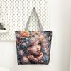 Butterfly Three-dimensional Embroidery Women's Bag Craft Casual Large Tote Capacity Bag