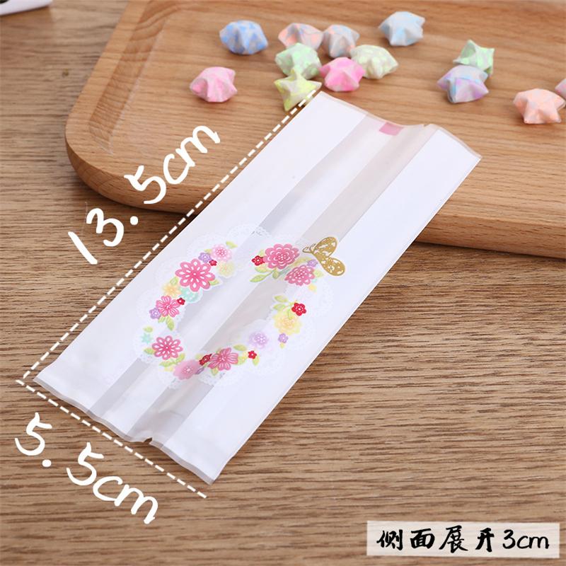 

50 шт. 13,5x5,5 см цветочный узор плоский карман конфеты печенье упаковочная машина запечатанные свадебные вечеринки новогодние подарочные пакеты 13.5x5.5x3cm