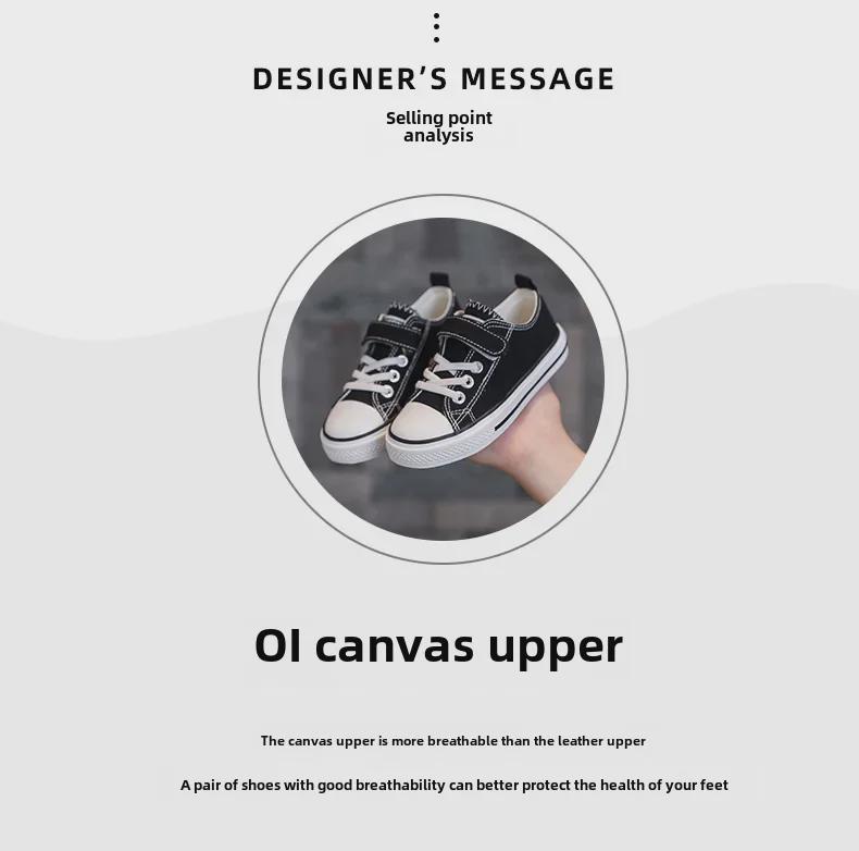 2023 Weiße Canvas-Klettschuhe für Jungen und Mädchen – Trendy Student Board Sneakers