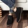 Fashion High Top Casual Shoes genuine leather men boots all season work shoes male lace up for man ankle boots with fur black size 38-45