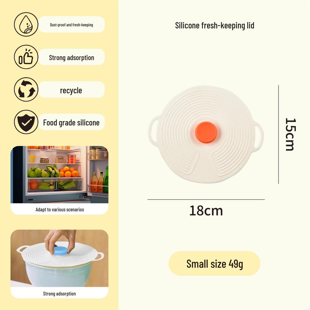Silicone Food-Safe Fresh-Keeping Lid for Microwave and Splash-Proof, Dust-Proof, Mosquito-Fly Cover for Bowls, Pots, and Cups