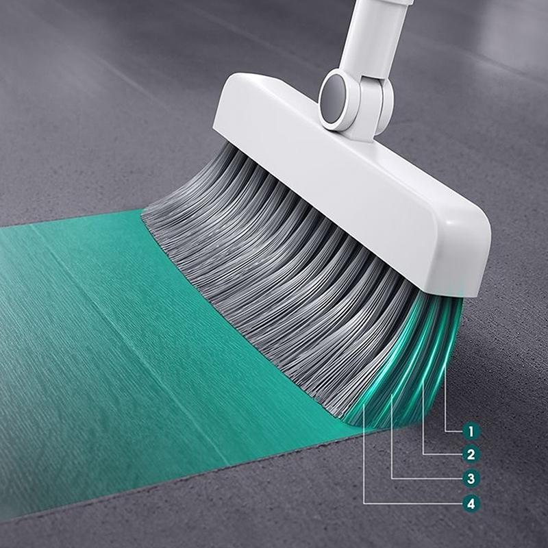 Effortless Home Cleaning with 3 in 1 Design Long Handled Floor Brush and Dustpan Set for All Surfaces