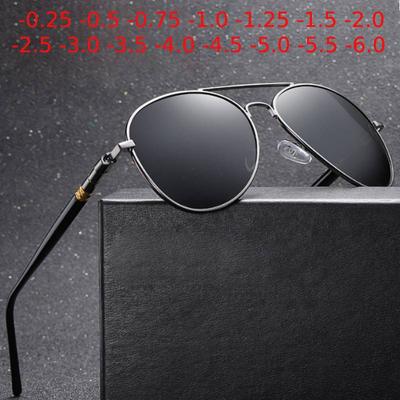 Polarisierte Sonnenbrille für Piloten mit Sehstärke, für Männer und Frauen, zum Autofahren, mit Dioptrien von -0,5 -1,0 -1,5 bis -6,0
