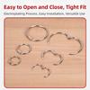 50/100Pcs Sturdy Metal Binder Ring Assorted Sizes Book Binder Hoops Loose Leaf Ring  Office Supplies