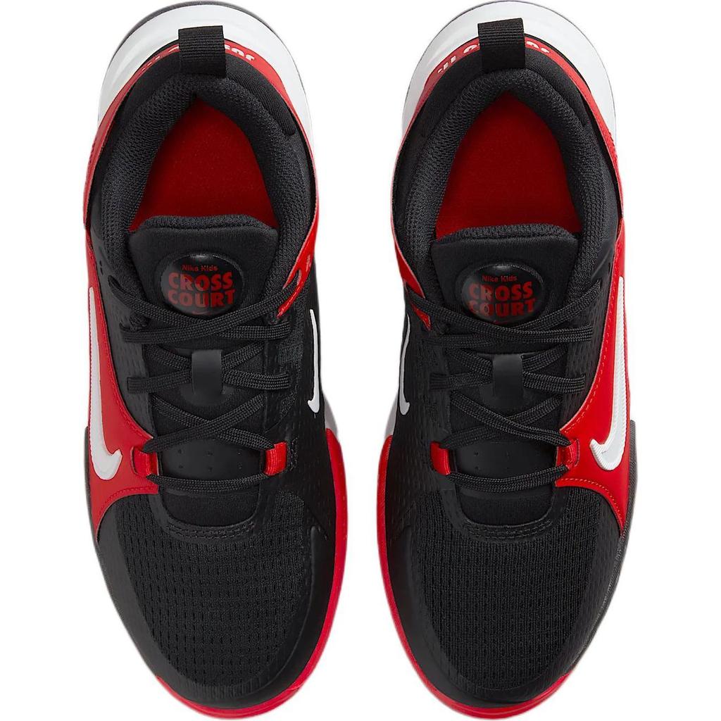 Nike Crosscourt GS Black White University Red Kids Sneakers FN2231-003