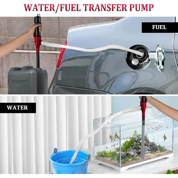 BOYISEN Battery Operated Liquid Transfer Pump - Electric Water Fuel Transfer Pump For Gasoline Diesel Oil, 2.2 Gallons Per Min, Battery Power Siphon