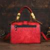 Johnature Vintage Luxury Handbag Handmade Leather Carved Women Bag Versatile Female Shoulder & Crossbody Bags