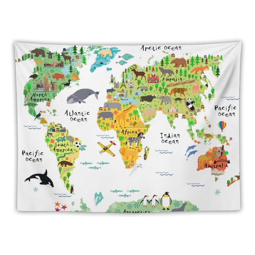 Cartoon Solar System Tapestry for Kids Boys Girls,Cute Outer Space Planet Universe Galaxy Print Tapestry Wall Hanging Home Décor
