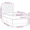 VidaXL Sommier à Lattes de Lit avec Matelas et LED, Lit Rembourré, Lit Simple, Lit Adulte de Chambre à Coucher Intérieur, 3135633