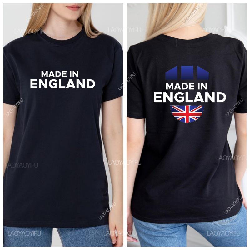 2024 Summer New Funny Shirt England Flag Badge Unisex Patriotism Graphic T Shirts Womens Tshirts Men Tshirt Short Sleeve Tee