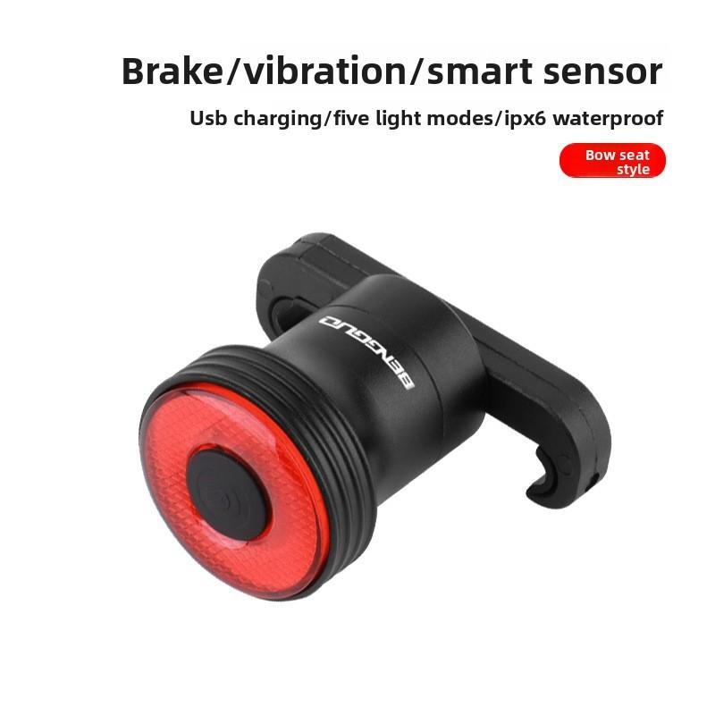 

Mountain Bike Rear Light Usb Rechargeable Brake Sensor Night Riding Safety Gear Style A