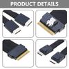 SlimSAS SFF-8654 8X to Oculink SFF-8611 4X 4ix2 Cable 16-24Gbps Efficient Signal Transmission