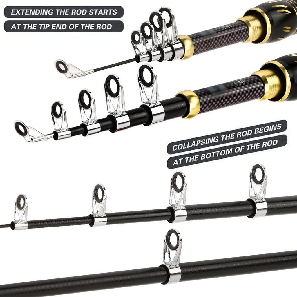 Long Cast Sea Rod & Reel Set with Bag - Beginner Fishing Kit