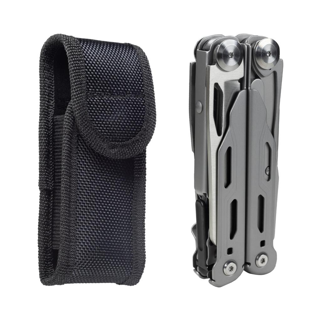 HFS(R) Multifunktionszange, Multitool, 16-in-1, Camping, Faltbar, mit Aufbewahrungstasche