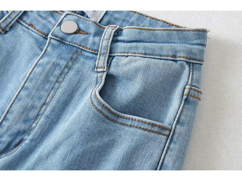 YPFF Trendy Women's High Waist Butt-Lifting Skinny Micro Flare Jeans - Autumn European & American Style Fashion.