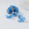 Draweye Chiffon Flowers Earrings for Women Beach Style Summer Hyperbole Vintage Jewelry Elegant Sweet Pendientes Mujer