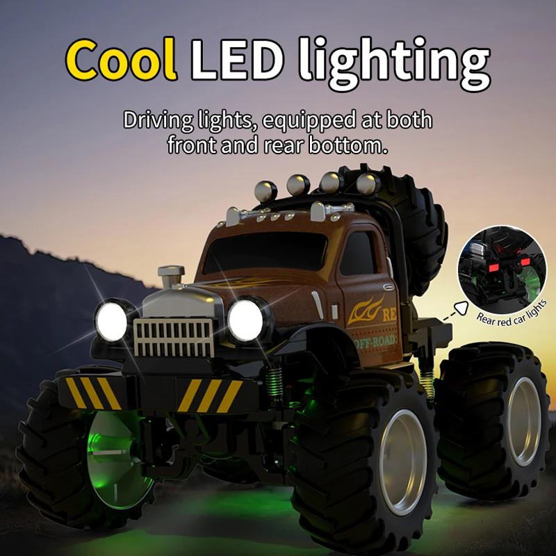 1/64 Mini Alloy Off-Road Car Short Card 2.4G Remote Control Cars Trucks Shock-Proof Electric Vehicle Desktop Toy Christmas Gifts