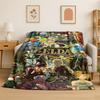 Classic Game Z-Zelda Cartoon Link Flannel Blanket Soft Warm Throw Blanket for Bedroom Living Room Bed Travel Camping Picnic