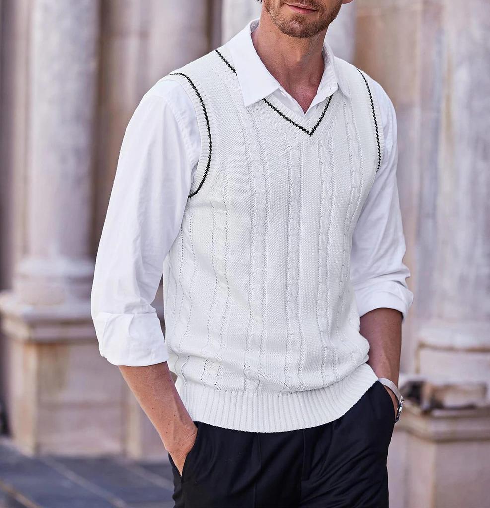 Gilet Sans Manche Homme Hiver Chaud MeiLayM Gilet Sans Manches Pour Homme - Col En V - Classique