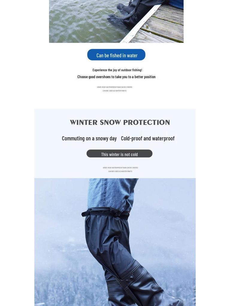 Нескользящие водонепроницаемые резиновые сапоги выше колена и комплект вейдерсов для мужчин и женщин