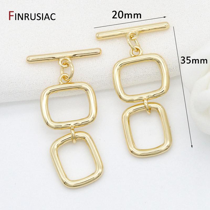 14K Gold Plated Toggle Clasps Hooks For Bracelets Necklace Making Jewelry Supplies 2026 New Design OT Clasps Accessories