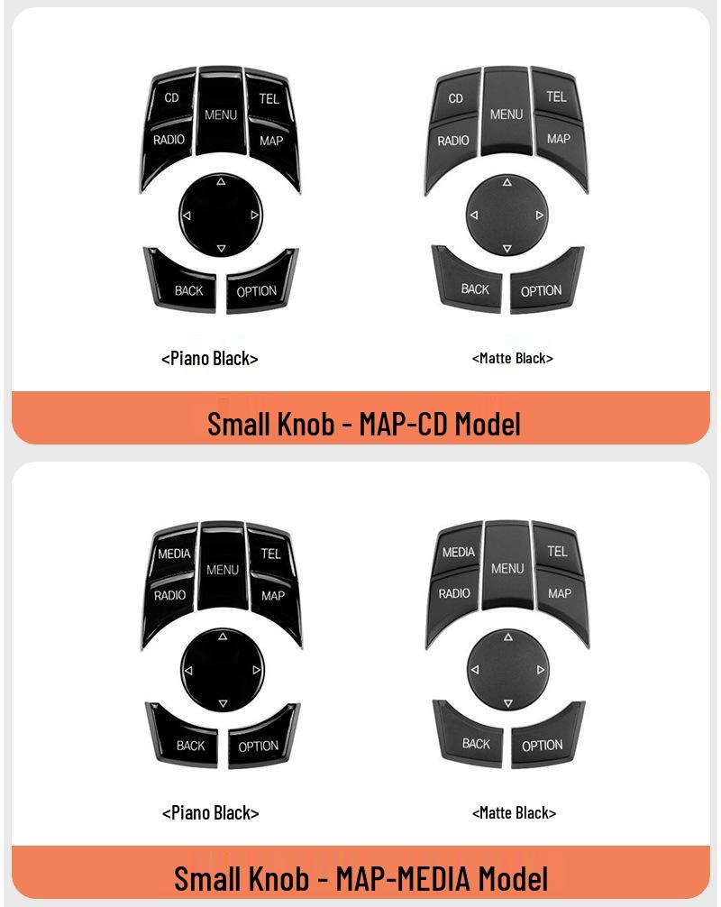 Compatible with BMW Series 1-7, X3, X4, F10, F18, F30, F02 - Multimedia Knob Button Switch