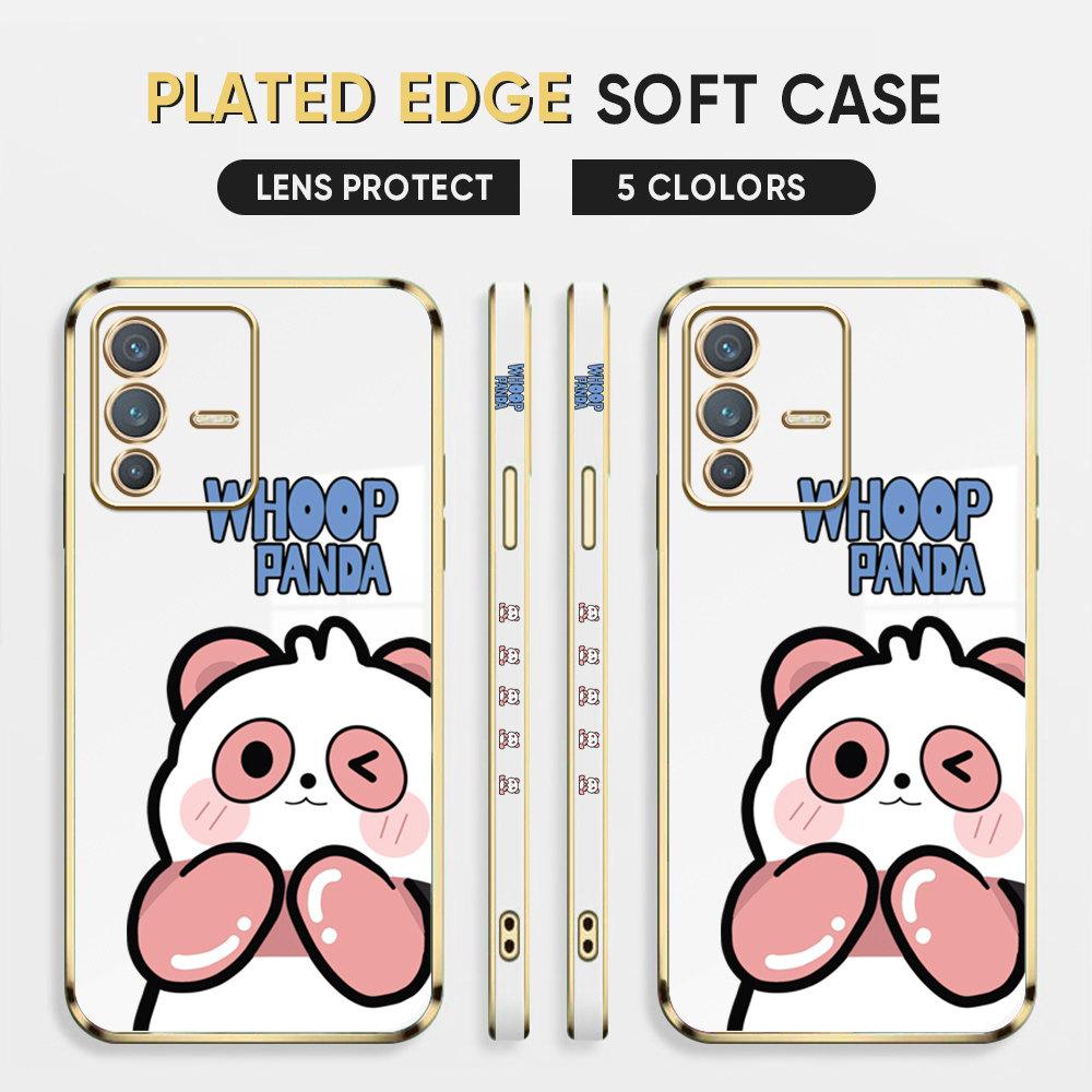 For Honor 90 70 50 X7a X9a P30 Pro P40 Lite Infinix Hot 40i 30i Vivo Y22 Y18 V30 Pro V40 Cartoon Cute Panda Soft Plated TPU Phone Case