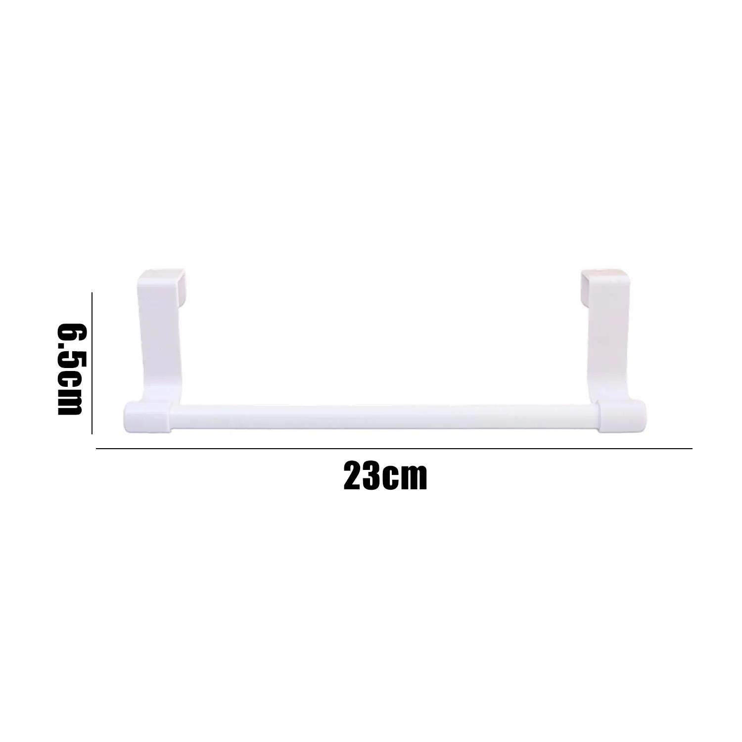 

Stainless Steel Towel Rod No Punch Door Cabinet Storage Hanging Towels Holder Bathroom Kitchen Sinks Organizer Wall-Mounted Rack