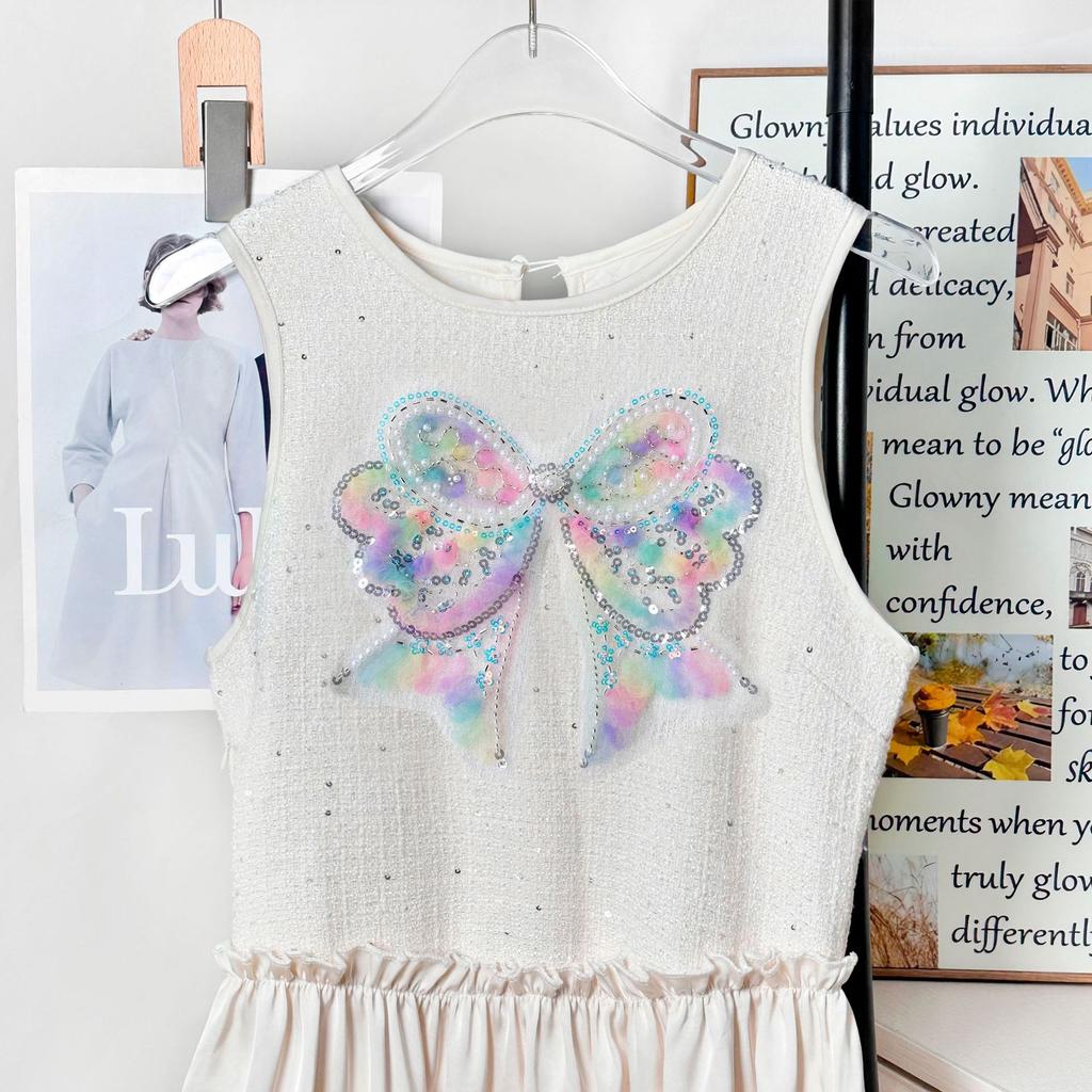 Netz Perlen Pailletten Spitze Schleife Vielseitiger Rock Pullover Stoffaufkleber Dekorative Bekleidungsaccessoires