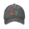Summer 7 Year Old Birthday Shirt was 6 Now I'm 7 67 Funny Baseball Cap Sun Design Washed Trucker Hat Men Outdoor Snapback Cap