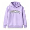 Kids Boys Girls Hoodie Sweatshirt, Retro BROOKLYN New York 1998 Letter Print Pullover Top, Casual Long Sleeve Lightweight Hooded Sweatshirts for
