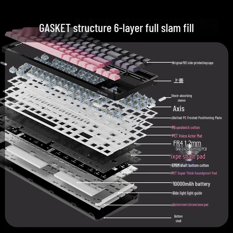 AUSDOM H87 Tri-Mode Wireless Mechanical Keyboard