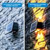 Solar Powered Outdoor RGB LED Lights Waterproof Wall Sconces Fence Lights Up Down Lighting for Deck Patio Yard Garden Decor