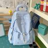 Schoolbag1011 Junior high school student Junior high school student Cute girl Large capacity high school student backpack High value plaid backpack