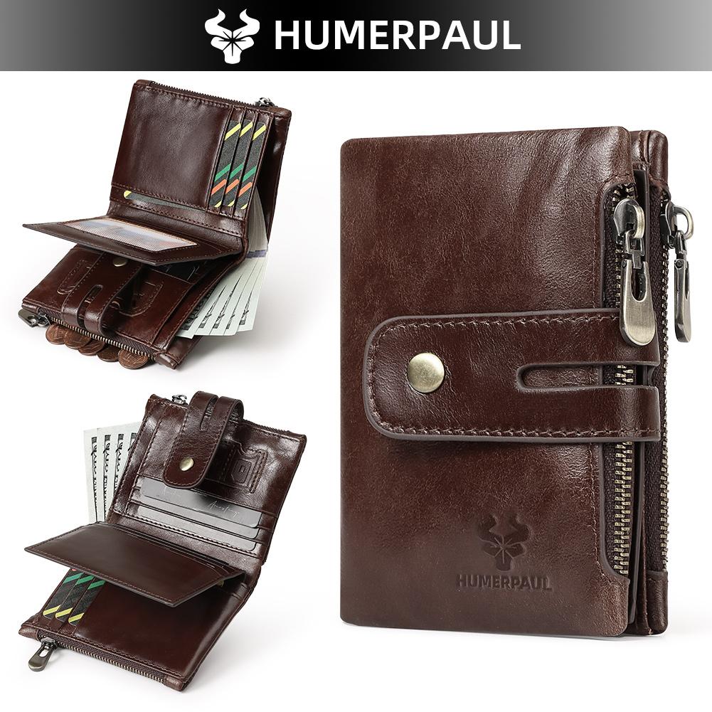 Humerpaul ארנק לנשים - נגד גניבה RFID שבב RFID מתקפל דו-צדדי קיבולת גדולה חריצי כרטיסים מרובים ארנק קצר