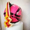 1 Stück Helm Haar Lockig mit Saugnapf für Motorrad Fahrrad