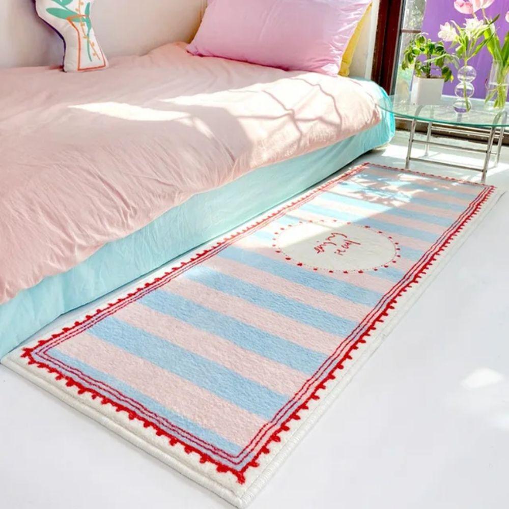 

VIKAMA Simple Style Bedroom Carpet Soft Plush Balcony Living Room Carpet Girls Room Decoration Cloakroom Home Carpet 40x120cm 16x47inch