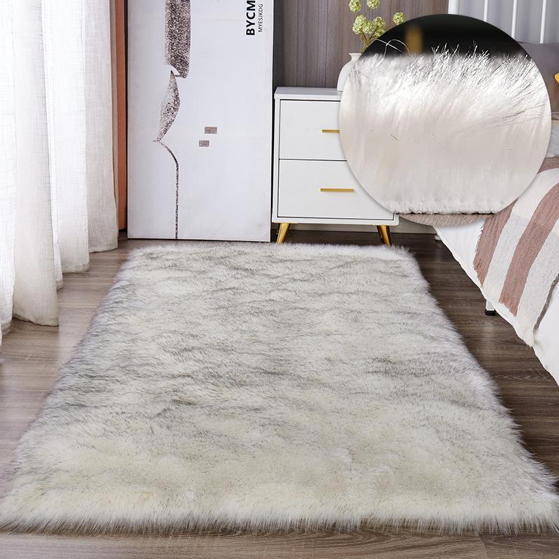 Weiche Flauschige Weiße Teppiche für Schlafzimmer Nachttisch Teppich Pelziger Sofabereich Teppich für Wohnzimmer Mädchenzimmer Plüsch Luxus Teppich Heimdekoration