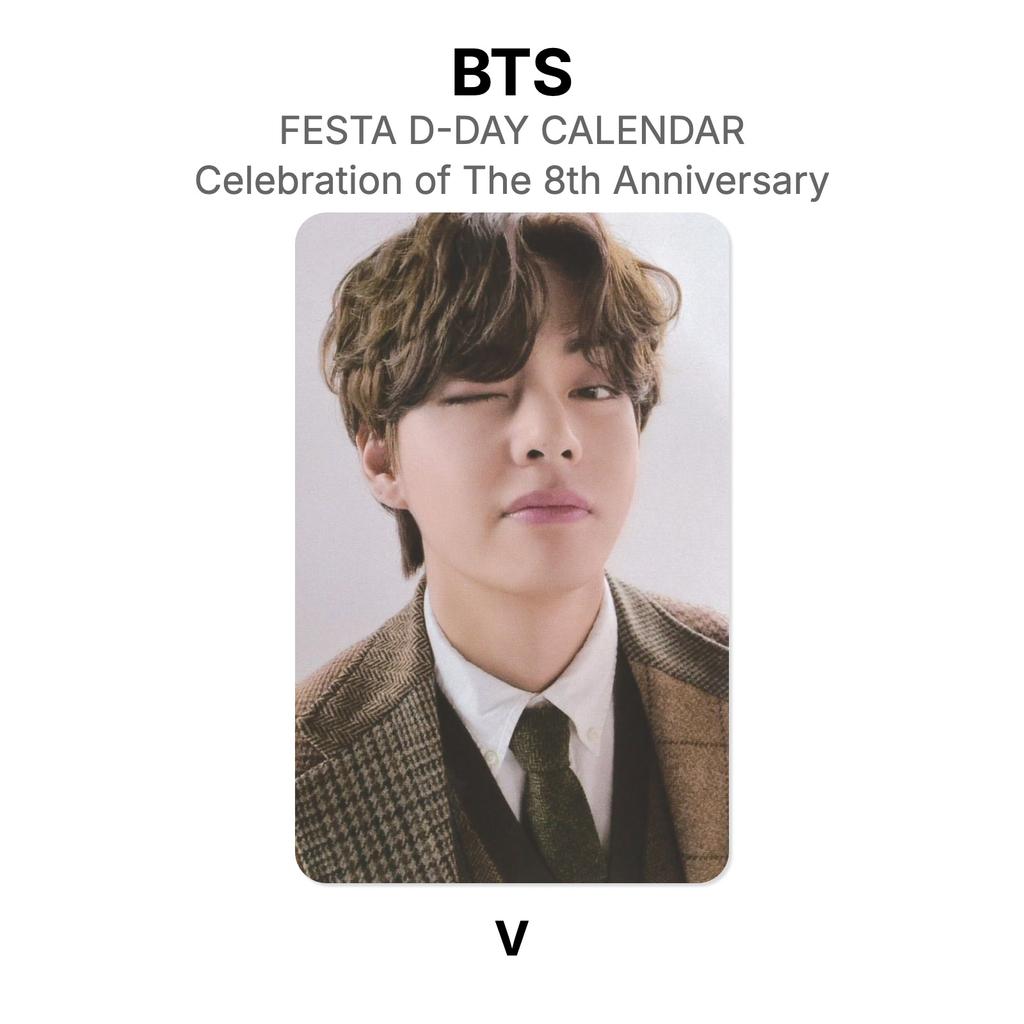 BTS CALENDARIO DEL D-DAY DELLA FESTA : Celebrazione dell'8° Anniversario Fotocarta Ufficiale