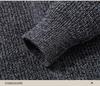 Men's High-Quality Winter Wool Chunky Knit Sweater - Anti-Pilling, Thick, Zipper Base Layer