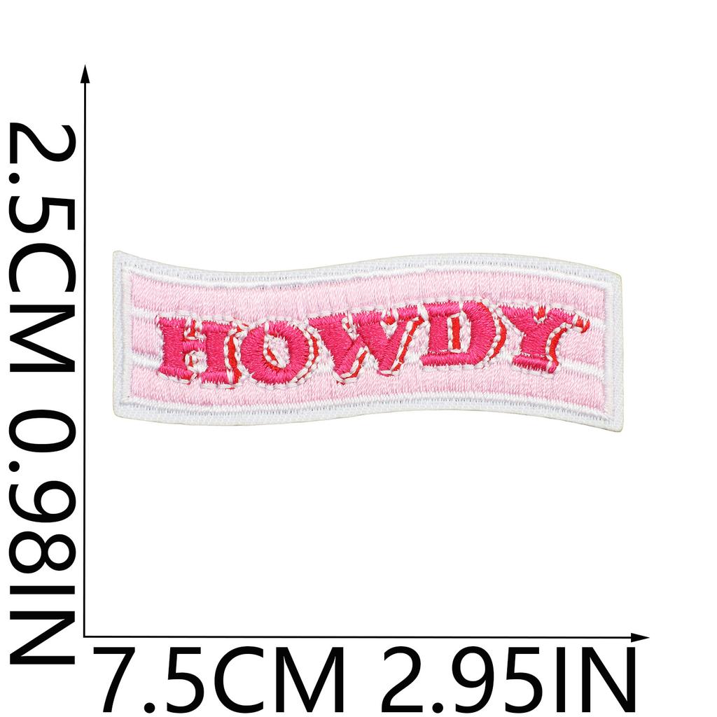 Western Denim Element Embroidery Chapter Square Computer Embroidery Cloth Sticker Double Gun Denim Patch Patch Ironing