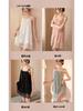 Camisón de encaje de tirantes de verano para mujer - Lencería y pijamas sexys con atadura