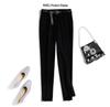 Women's Off-White High-Waist Slim Cigarette Pants - Light, Straight, Casual Spring Style