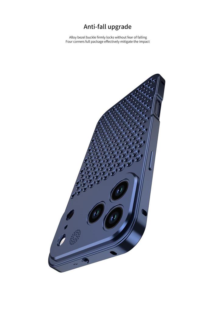 iPhone 18 Pro/Pro Max Aromatherapy Heat Dissipation Metal Snap-On Case