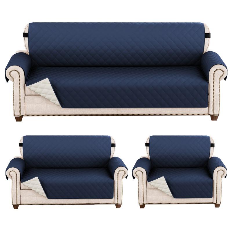 

1/2/3/4Seater Waterproof Pet-Friendly Sofa Cover with Diamond Pattern Design Easy Clean Slipcover for Living Room Office Decor 1 Seater