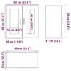 VidaXL Kitchen Wall Cabinet with Glass Door Porto Black 854148