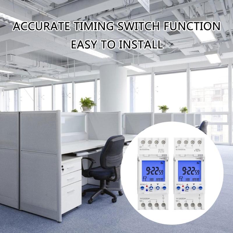 Precisions Timing Switches Double Independent channel Energy Saving Programmable Timers Switches for Home & Office
