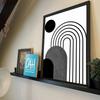 Bauhaus Black And White Lines Modern Poster  Coffee House Bar Room Wall Decor