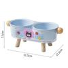 Stainless Steel Elevated Anti-Slip Double Pet Bowl with Cervical Protection