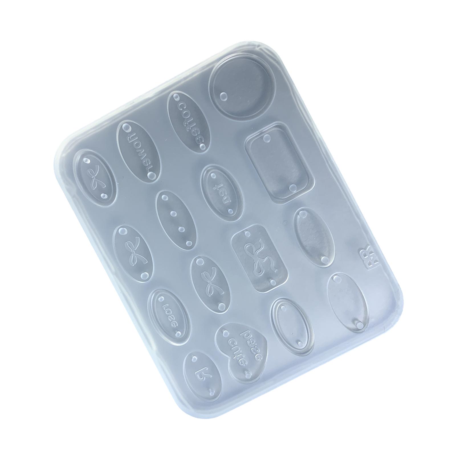 

Flexible Silicone Jewelry Mold Epoxy Resin Mold with Holes for Earrings Pendants Decorative Keychains Making Mould